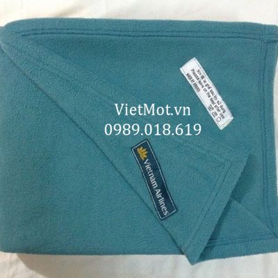 Mền nỉ Vietnam Airlines màu xanh ngọc chính hãng 100%